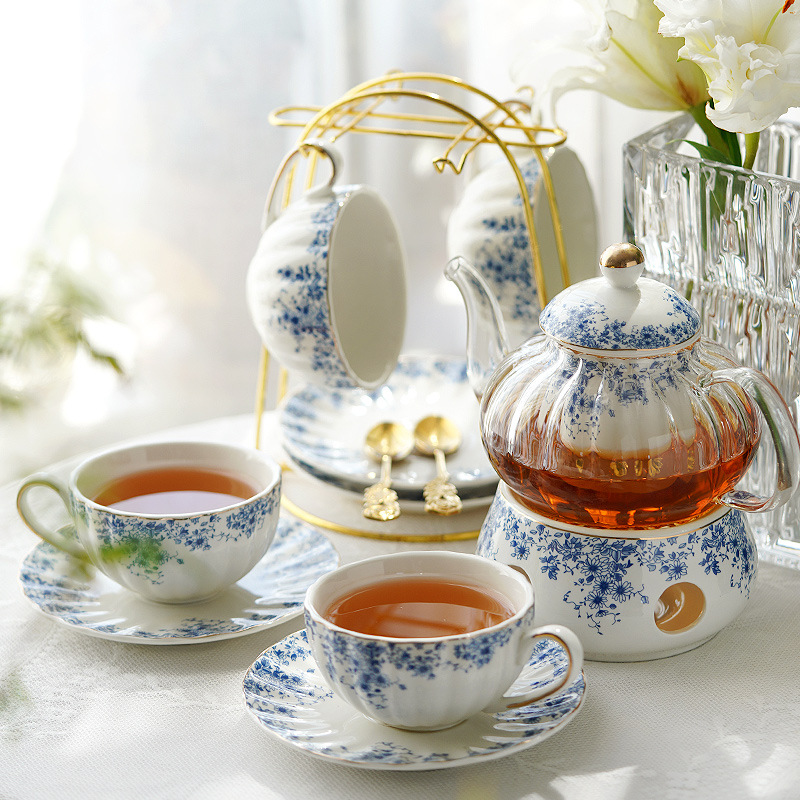 イングリッシュスタイルのアフタヌーンティーセット、フラワーテ - Coffee Tea And Sugar Set のレビューと価格