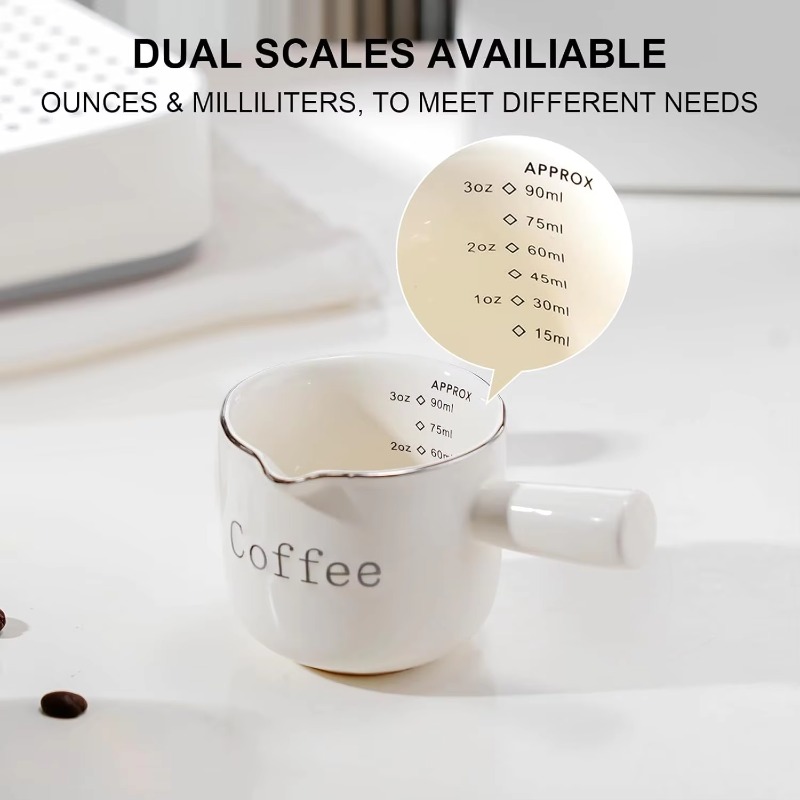 ミニセラミックコーヒーカップハンドル付き V 字型注ぎ口ミル - Coffee Tea With Milk のレビューと価格