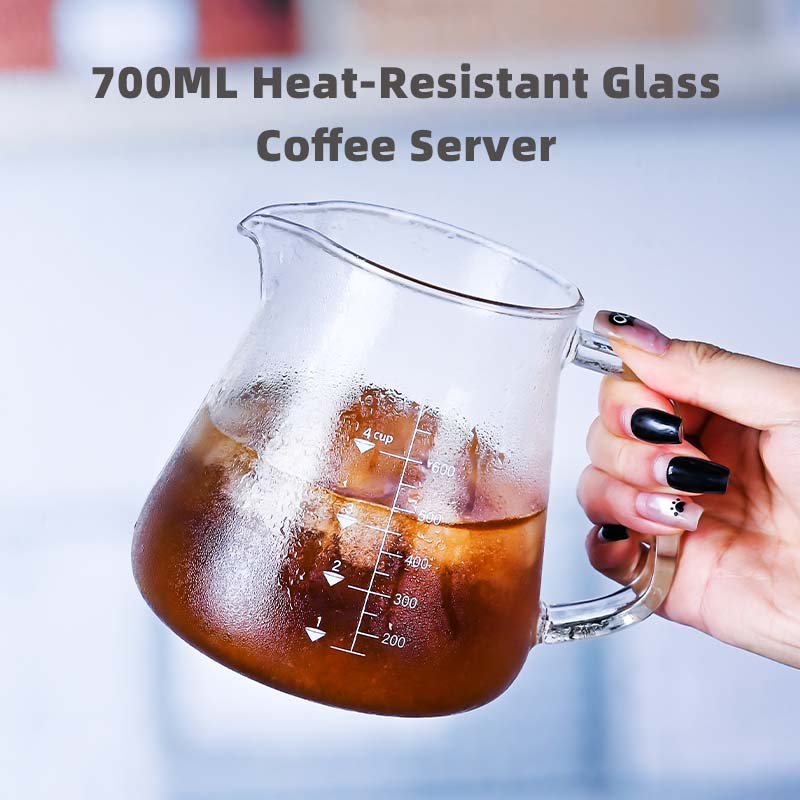 新しい高ホウケイ酸ガラス製700mlコーヒーポットとティーポ - Coffee Tea And Sugar Set のレビューと価格