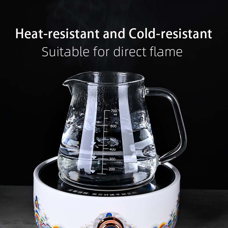 新しい高ホウケイ酸ガラス製700mlコーヒーポットとティーポ - Coffee Tea And Sugar Set のレビューと価格