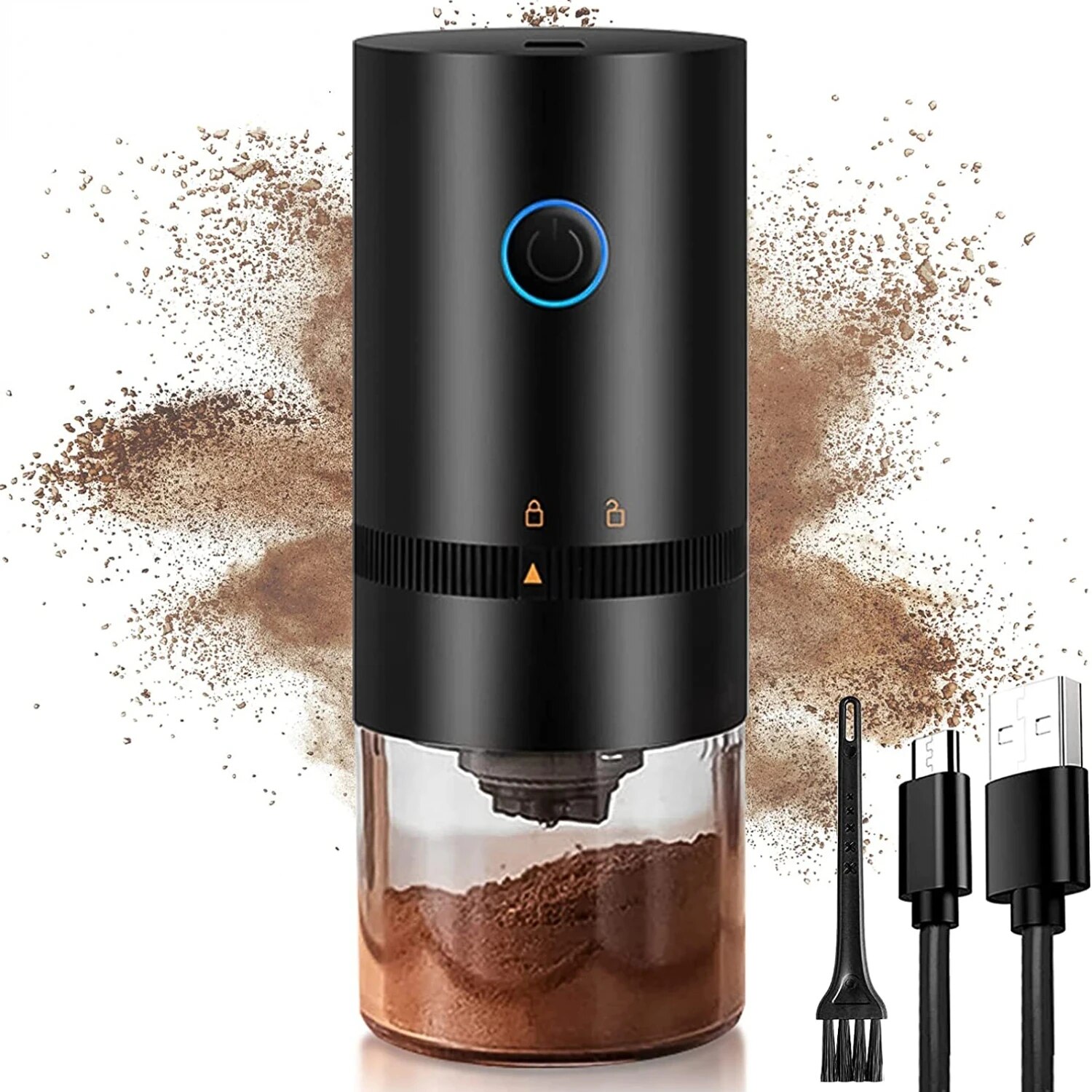 コーヒーグラインダータイプc usb充電プロセラミック粉砕コ - Burr Hand Grinder のレビューと価格