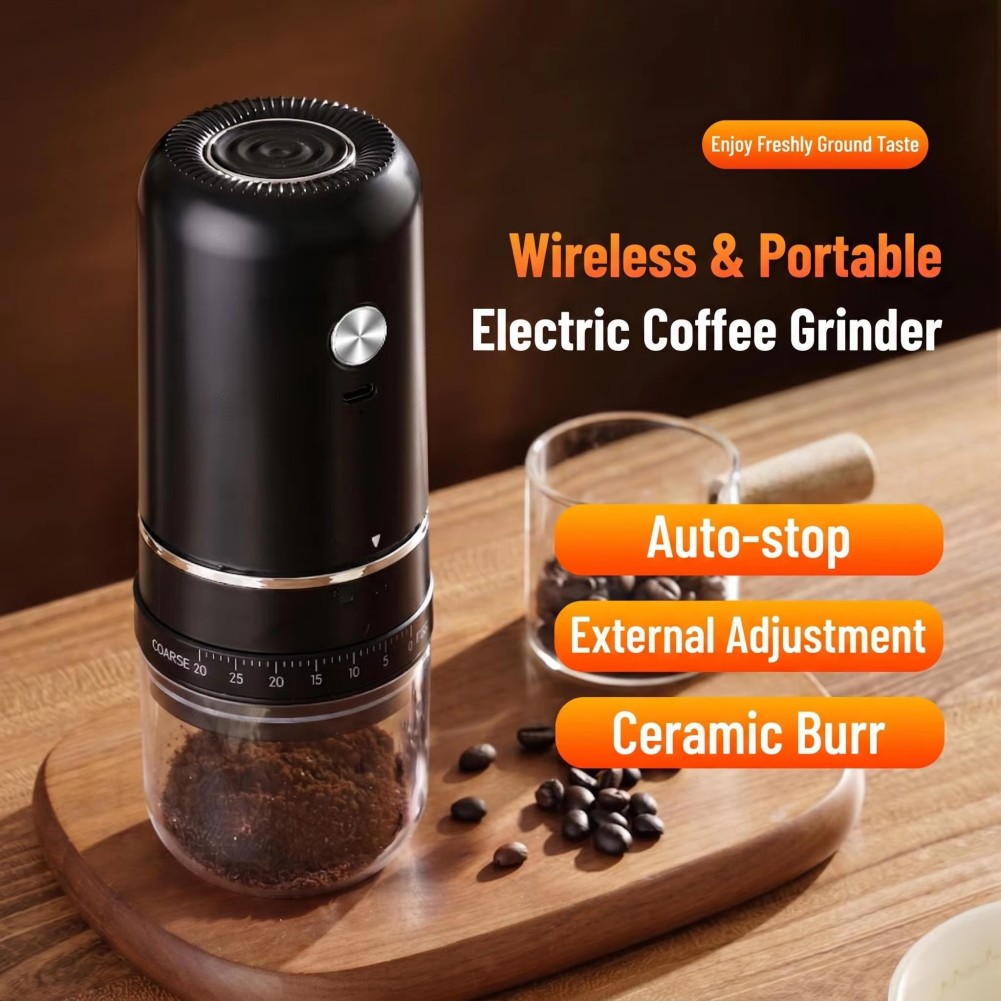 電動コーヒー豆グラインダー、円錐形の刃で調整可能なミル、エス - Burr Hand Grinder のレビューと価格