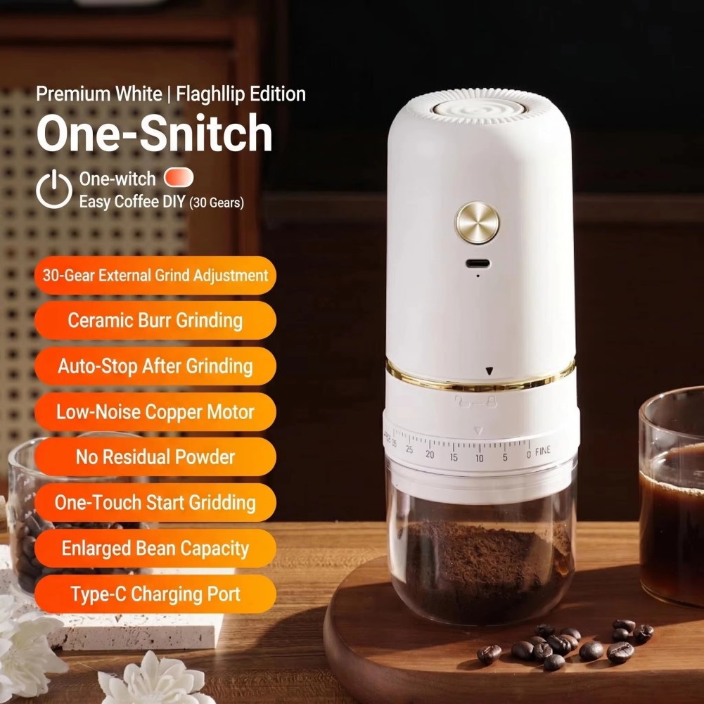 電動コーヒー豆グラインダー、円錐形の刃で調整可能なミル、エス - Burr Hand Grinder のレビューと価格