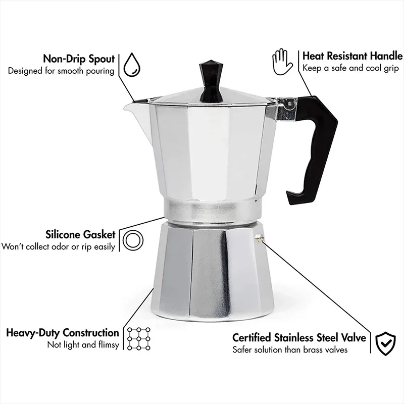 モカポット イタリアンコーヒーマシン エスプレッソ アルミ製 - Moka Pot Stove のレビューと価格