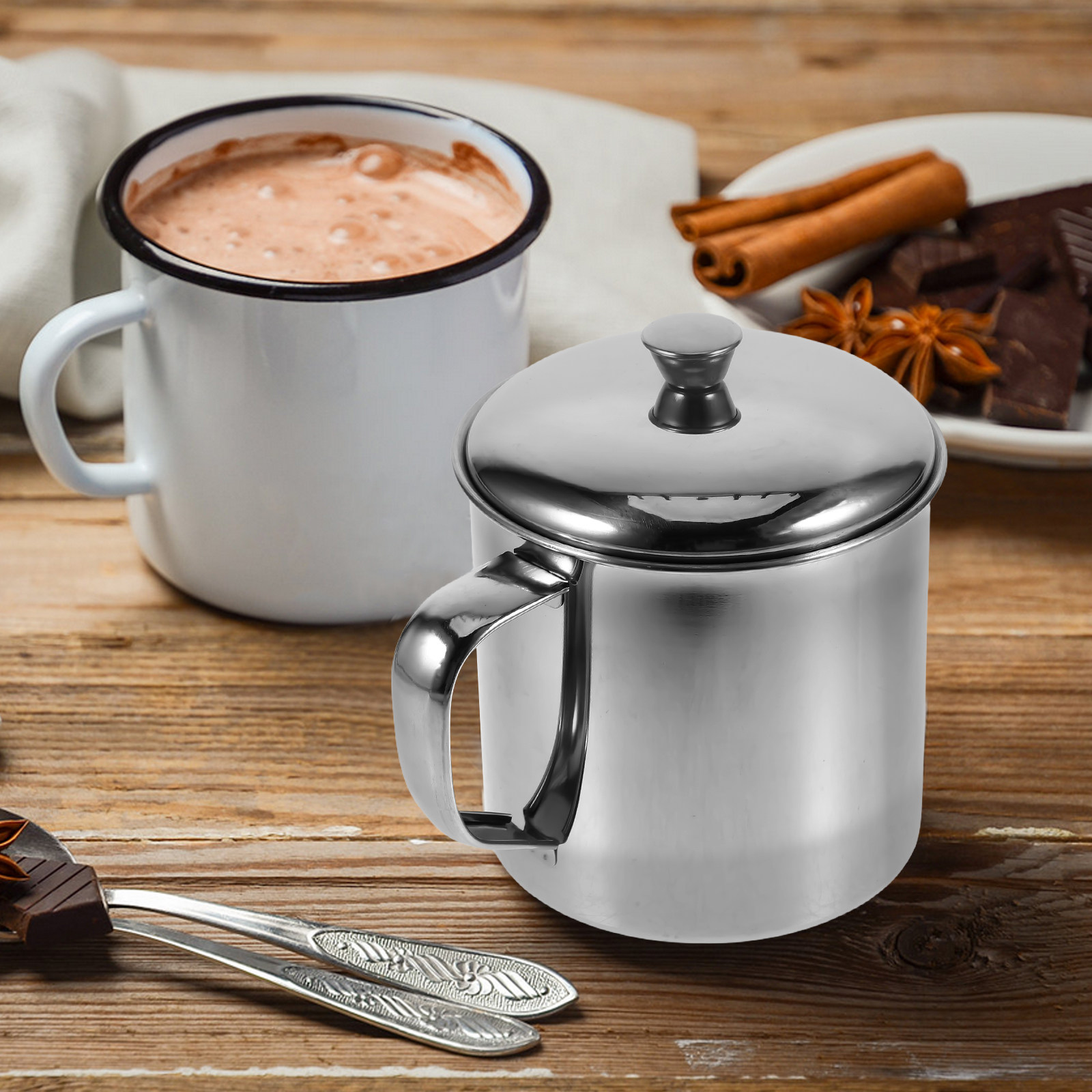 ステンレス製、二重構造の断熱水筒。お子様向け。学校や旅行に最 - Coffee Tea & Espresso Appliances のレビューと価格